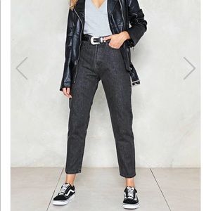 Nasty gal high waisted black mom jeans NEW